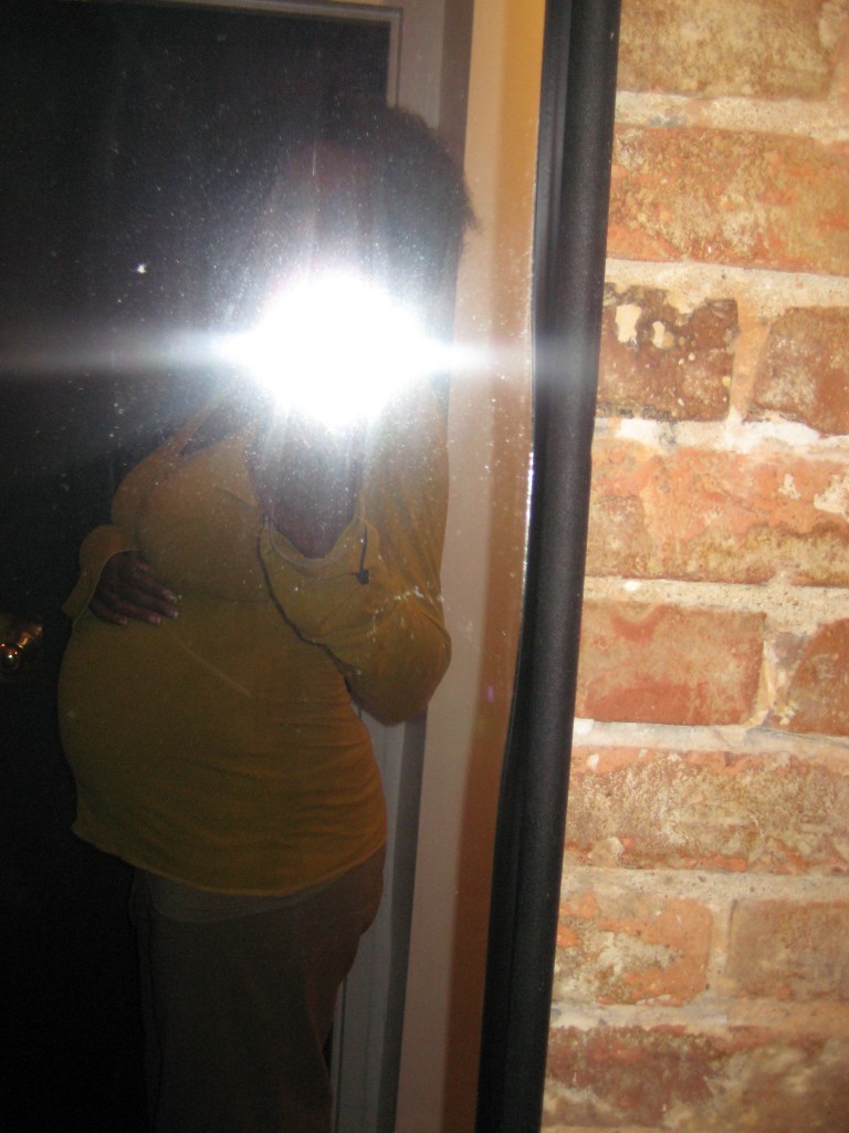 side picture of me at 35 weeks