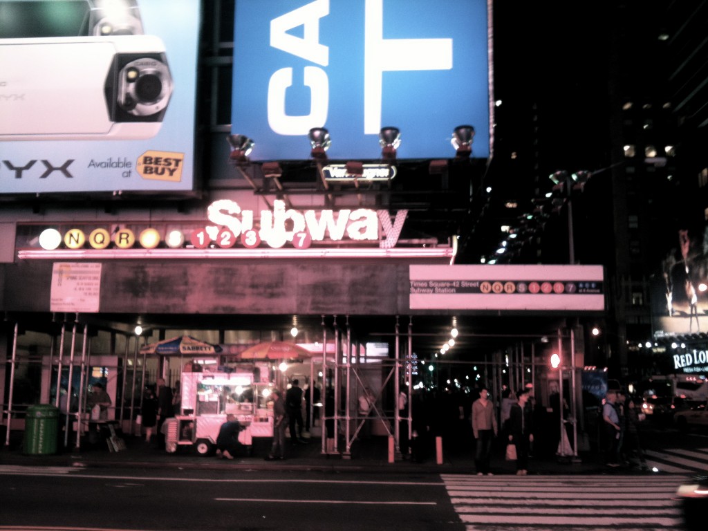 Times Square - the grungy city of lights that is only some of New York